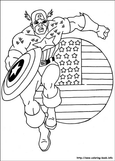 Updated captain america coloring pages