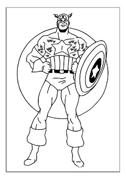 Empowering kids printable captain america printable coloring pages for kids