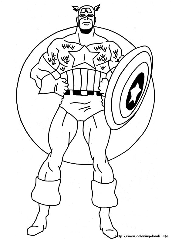 Captain america coloring picture