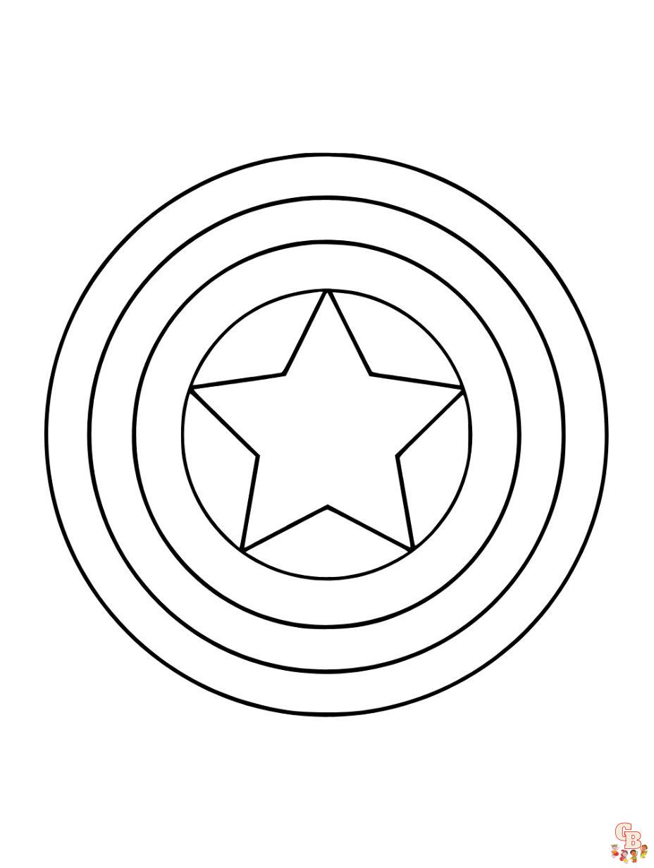 Captain america coloring pages for kids