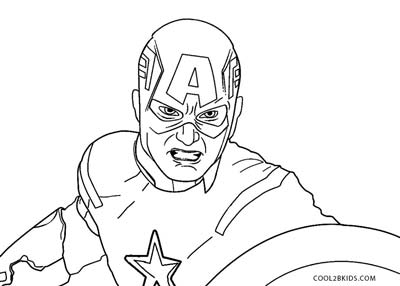 Updated captain america coloring pages