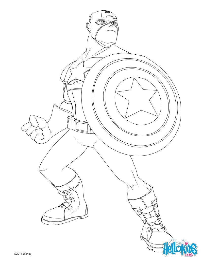 Captain america coloring pages