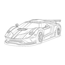 Printable sports car coloring page