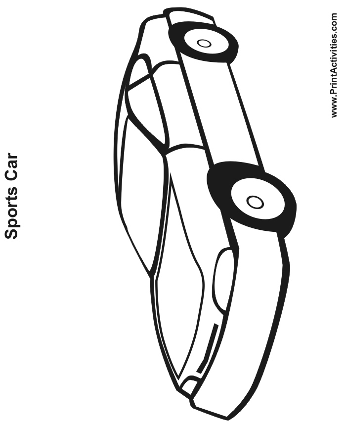 Car coloring page a sporty coupe