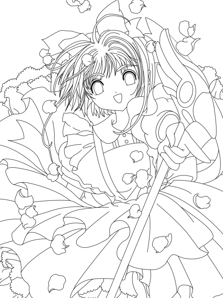 Cardcaptor sakura coloring page