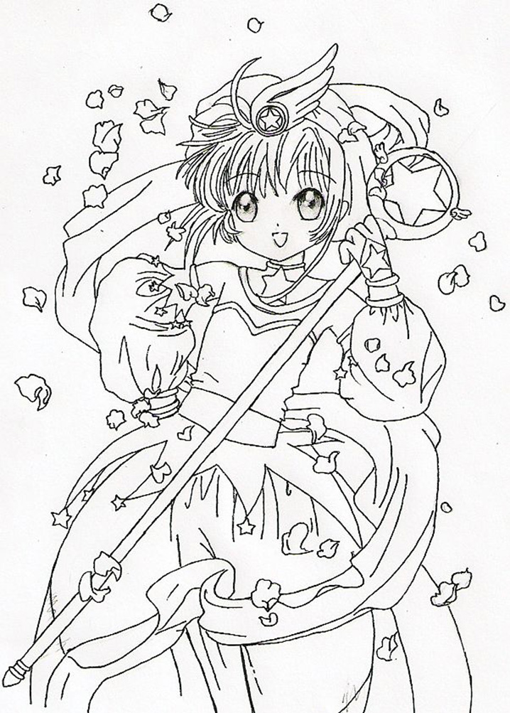 Cardcaptor sakura coloring page