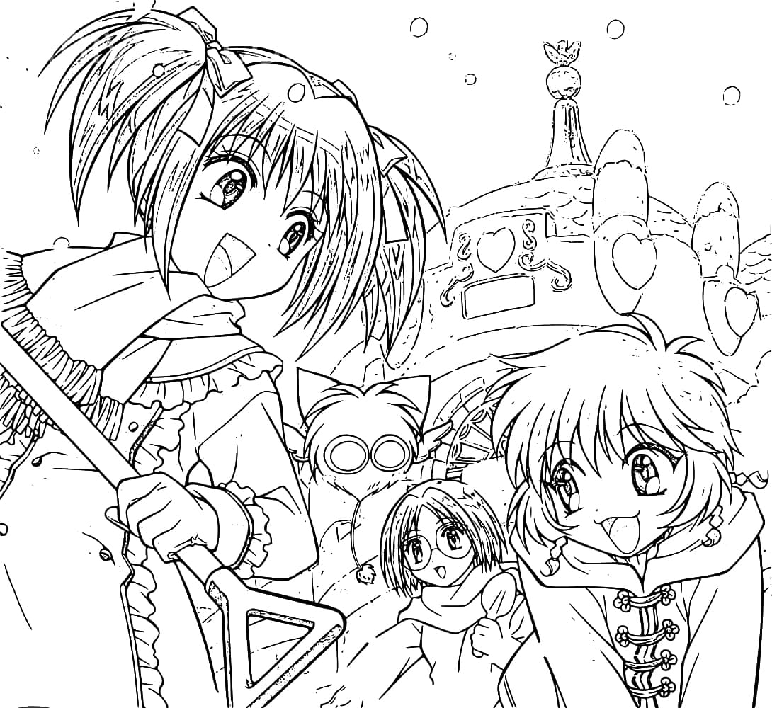 Tokyo mew mew for kids coloring page