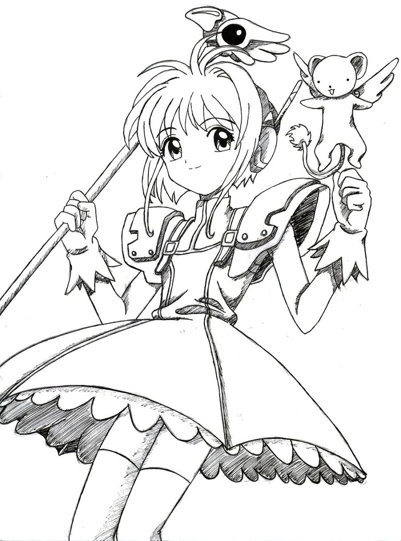 Cardcaptor sakura coloring page
