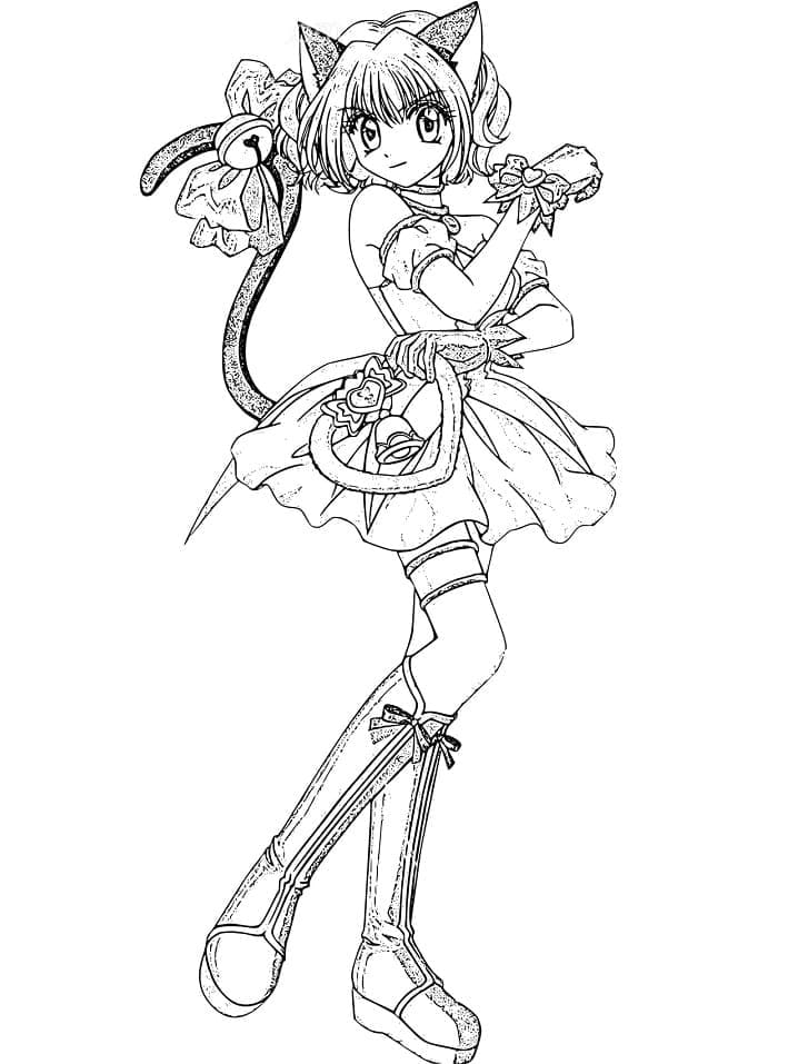 Ichigo from tokyo mew mew coloring page