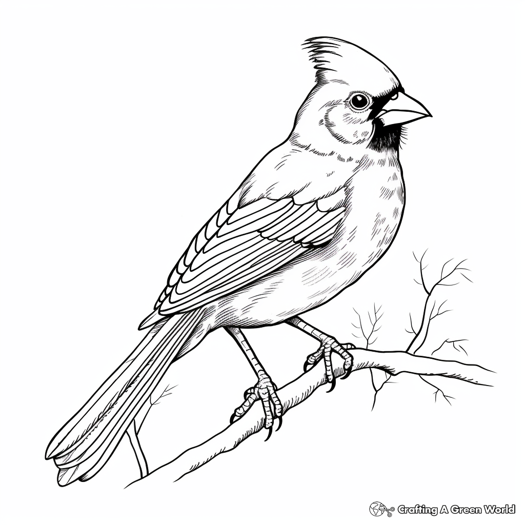 Cardinal coloring pages