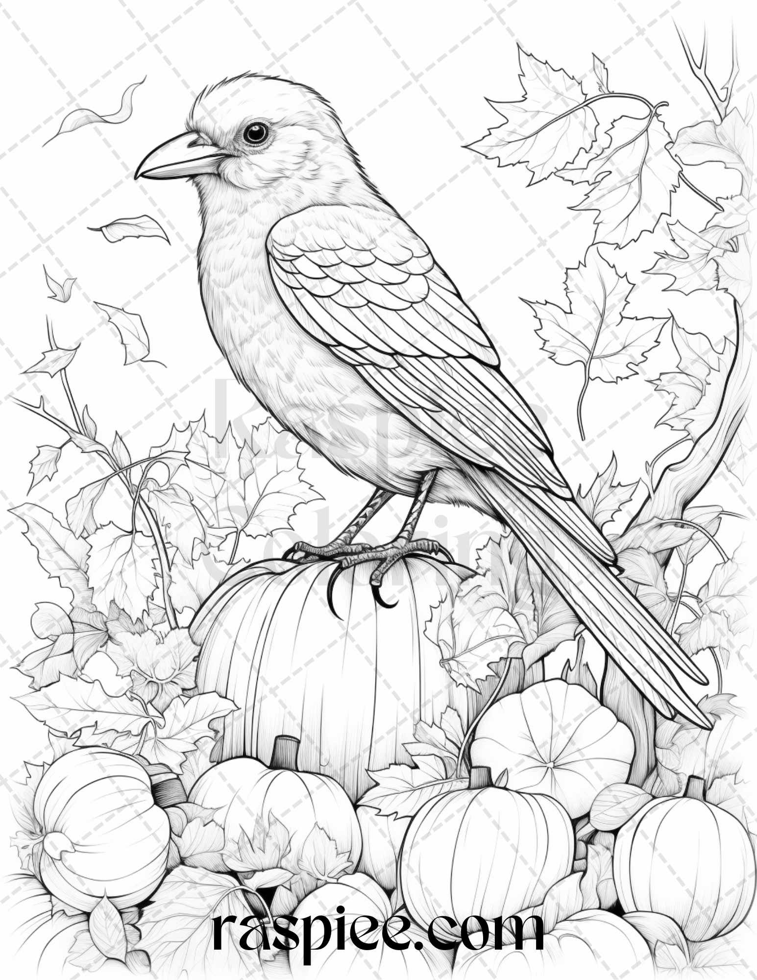 Autumn animals grayscale coloring pages for adults and kids printable â coloring