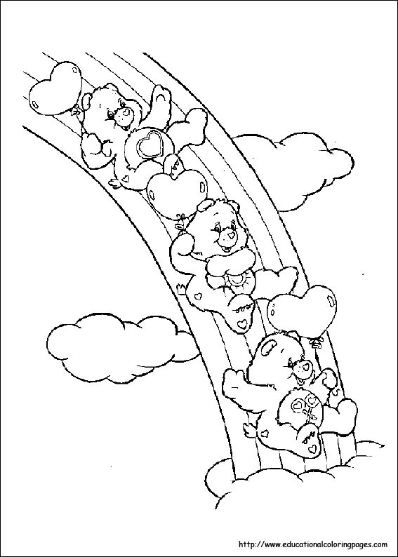 Carebears coloring pages free for kids