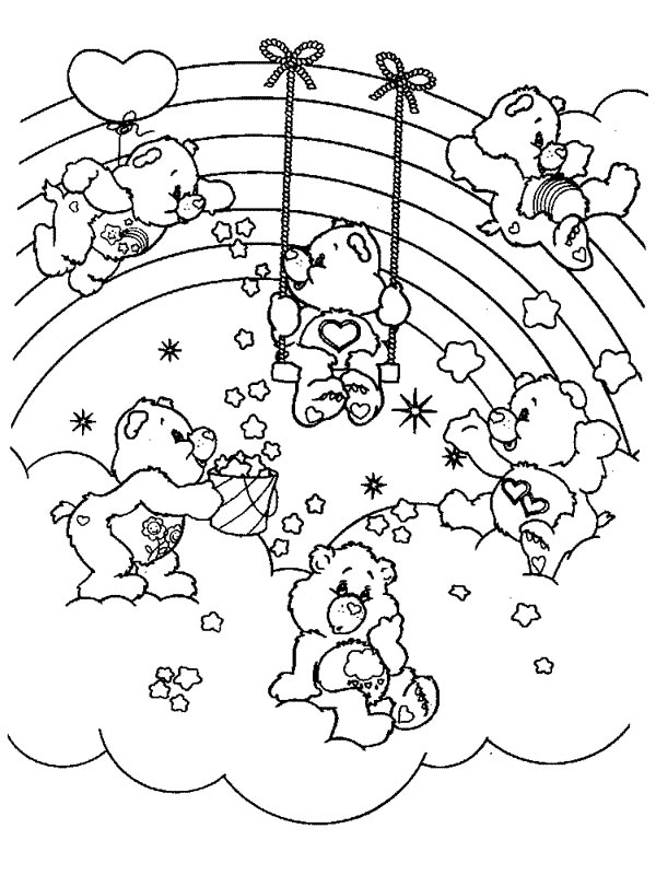 Care bears coloring pages for kids