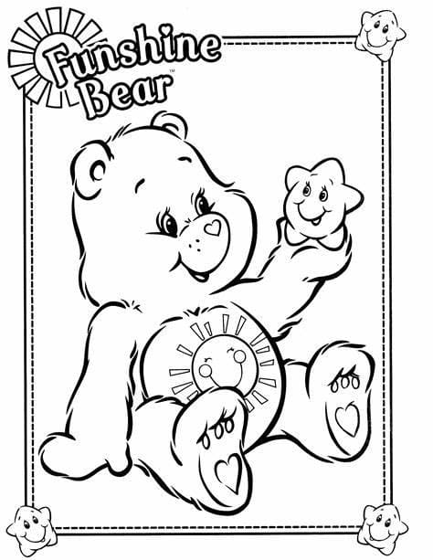 Free care bears image hd coloring page