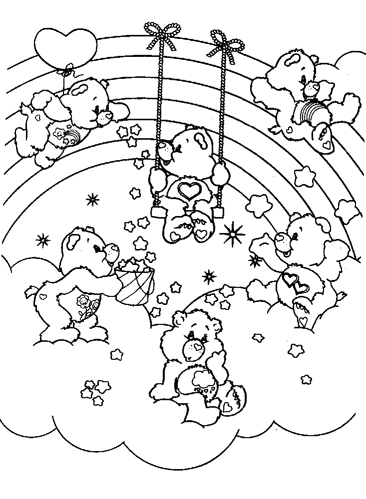 Printable care bears coloring pages
