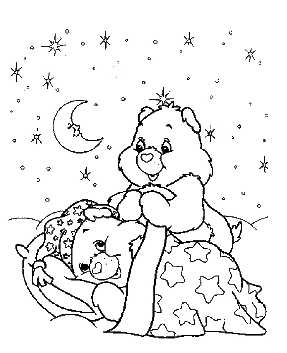 Care bears coloring pages â birthday printable