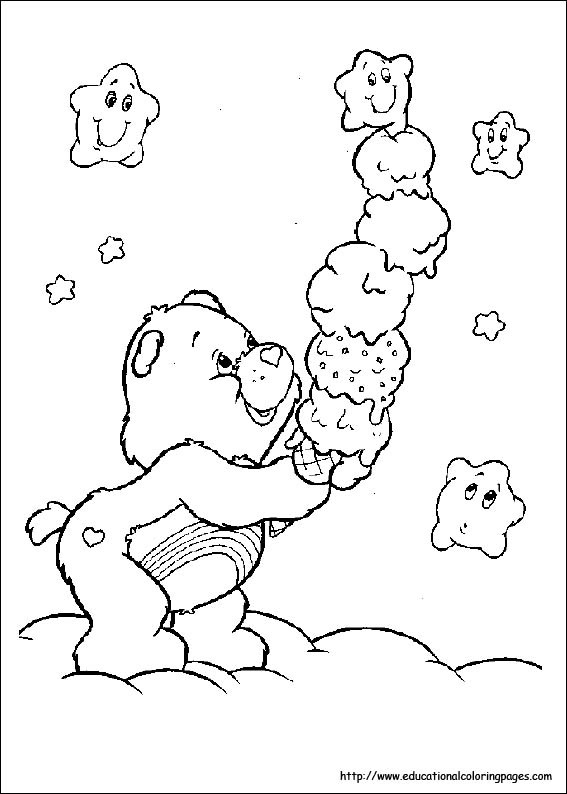 Carebears coloring pages free for kids