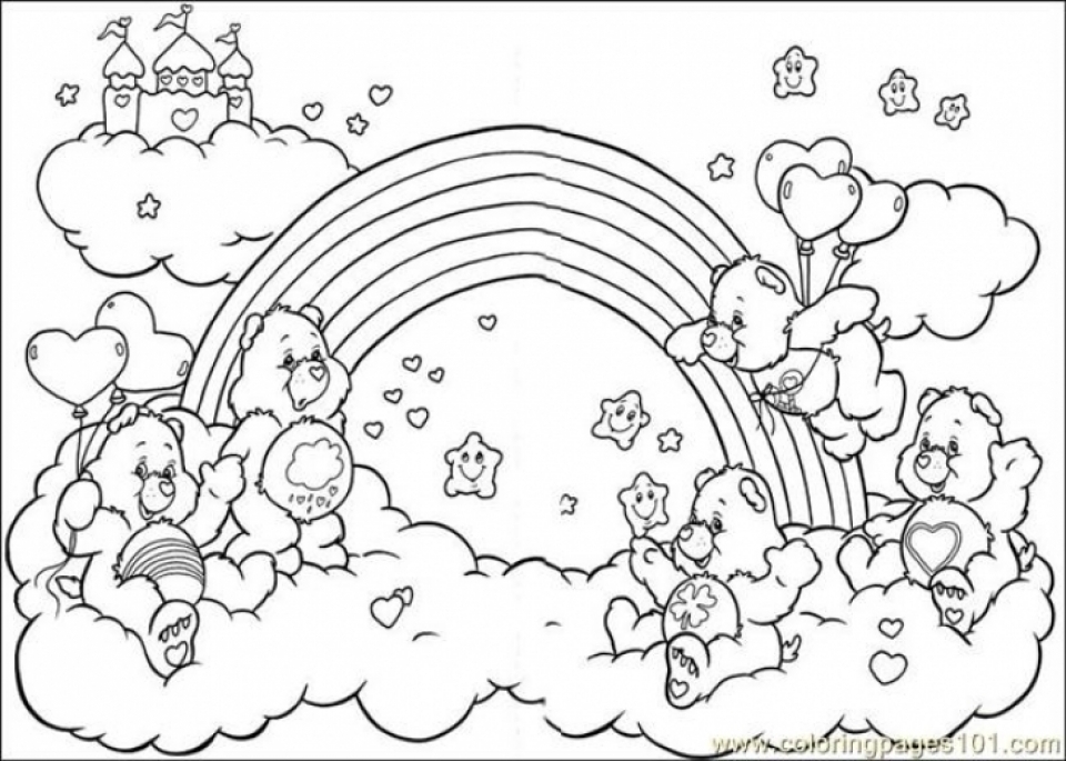 Free printable care bear coloring pages