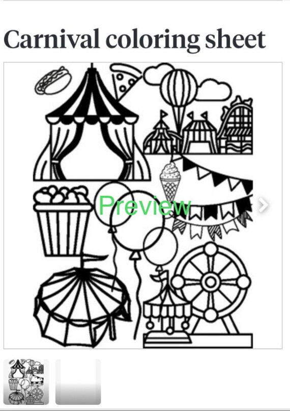 Coloring sheet teacher resource carnival coloring sheet