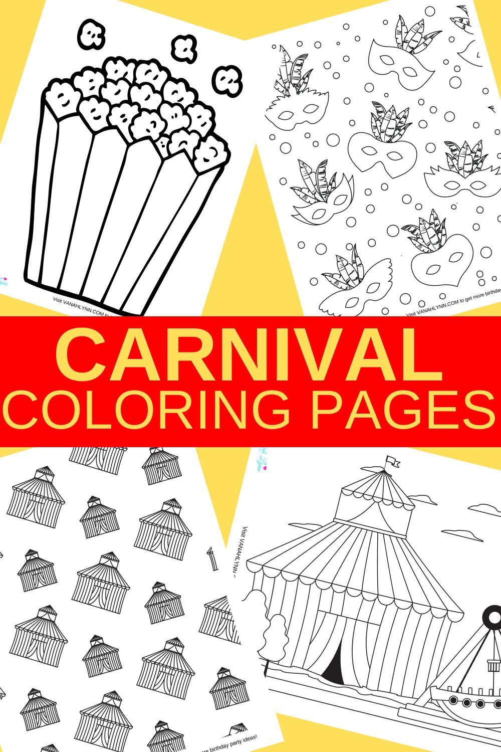 Carnival coloring pages free printable carnival activity sheets carnival birthday party ideâ carnival activities carnival birthday parties carnival birthday