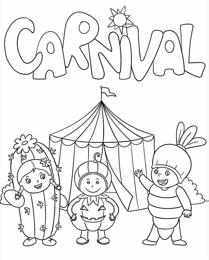 Carnival coloring pages printable for free download