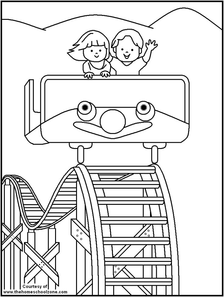 Printable carnival coloring pages coloring pages carnival rides coloring for kids