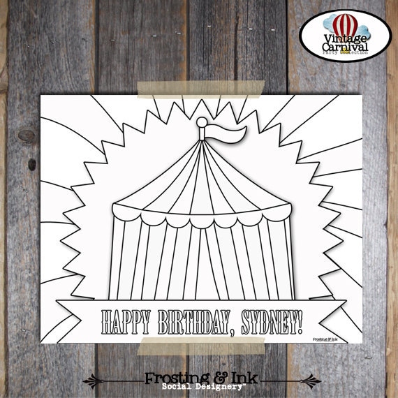 Carnival coloring sheet circus coloring sheet carnival activity circus activity carnival game circus game printable