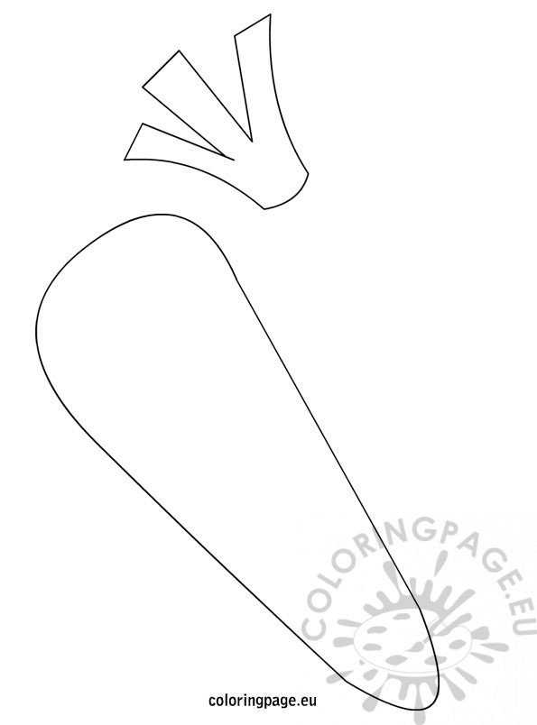 Carrot template printables coloring page