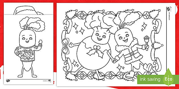 Christmas carrot louring pages teacher made