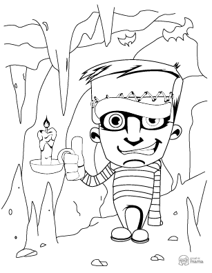 Cartoon coloring book free printable pages pdf by