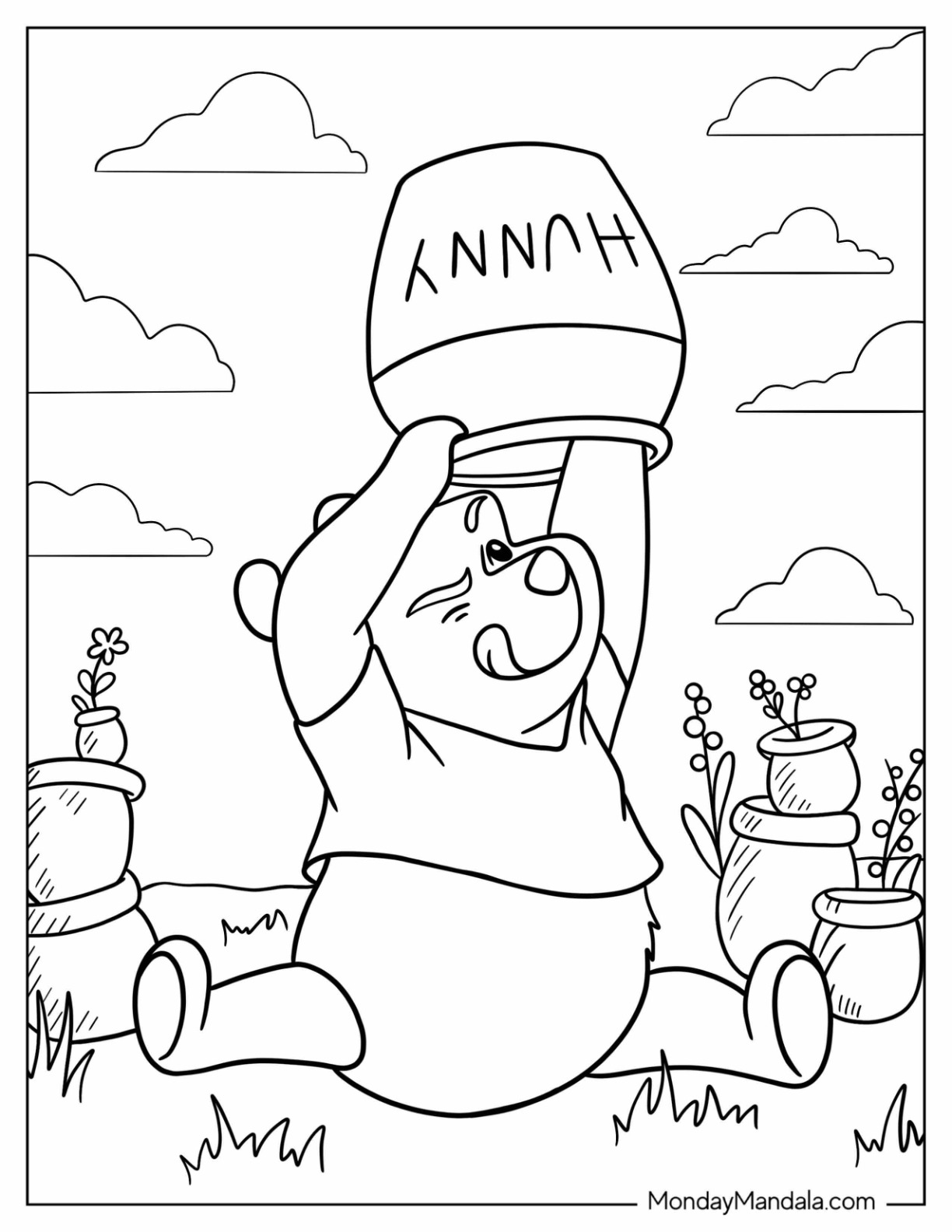 Cartoon coloring pages free pdf printables