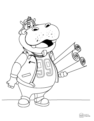 Cartoon coloring book free printable pages pdf by