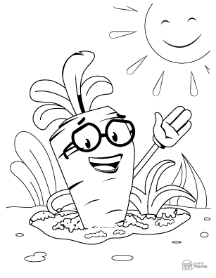 Cartoon coloring book free printable pages pdf by