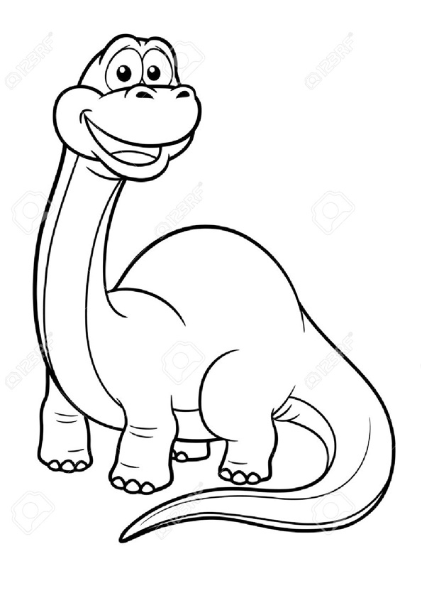 Coloring pages printable cartoon dinosaur coloring pages