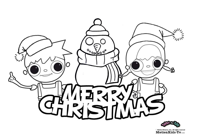 Christmas coloring pages with our cartoon characters activities for kids motionkids