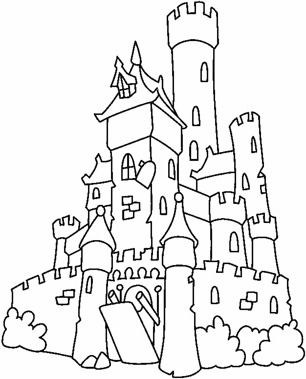 Free printable castle coloring pages for kids