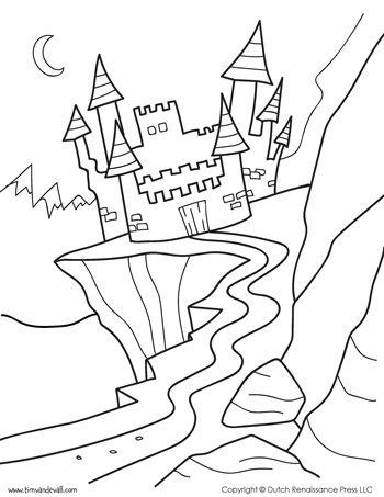 Castle coloring pages for kids â tims printables