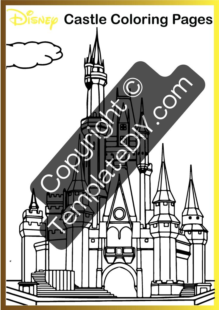 Disney castle coloring pages printable template in pdf castle coloring page disney castle coloring pages