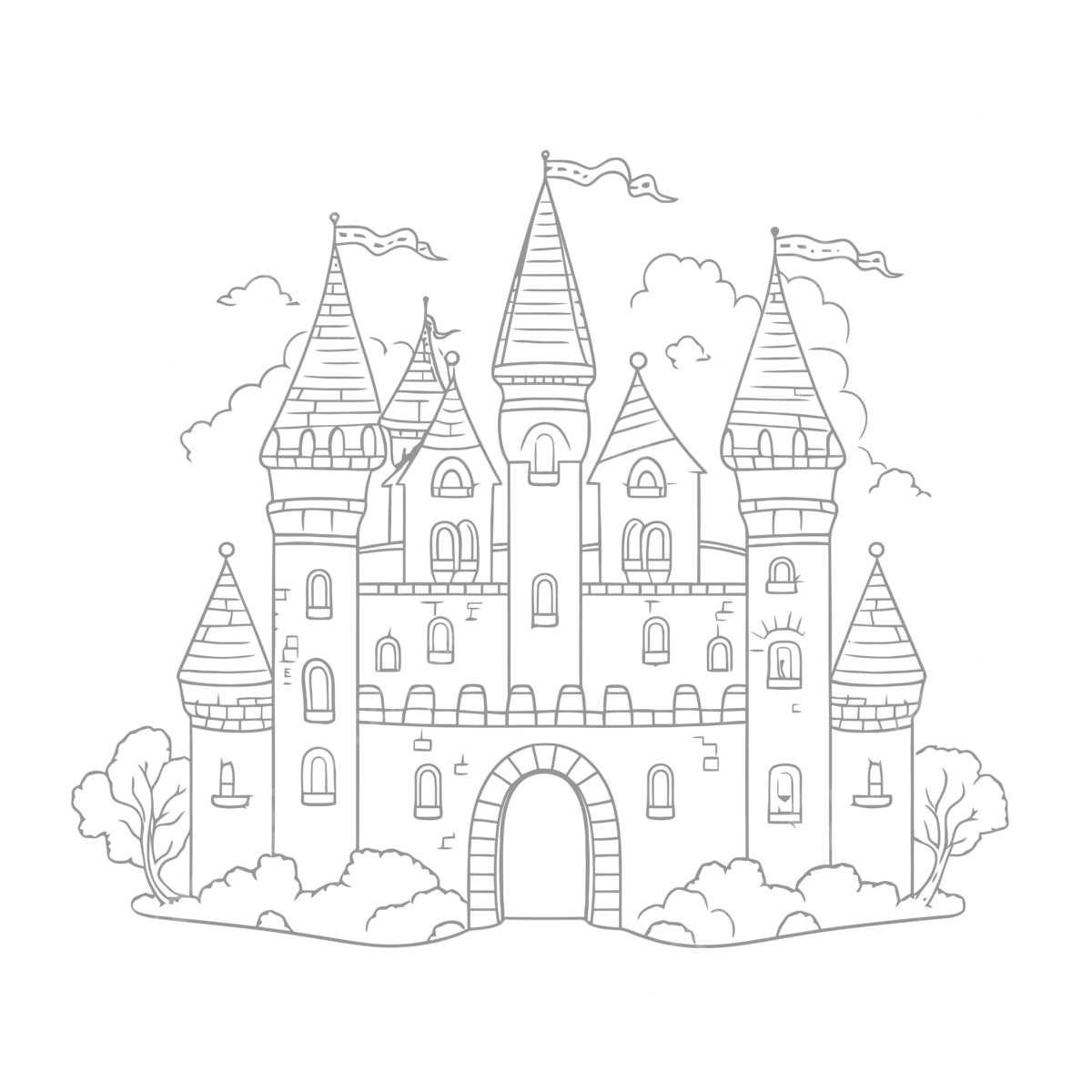 Castle printable coloring pages outline sketch drawing vector wing drawing castle drawing ring drawing png and vector with transparent background for free download