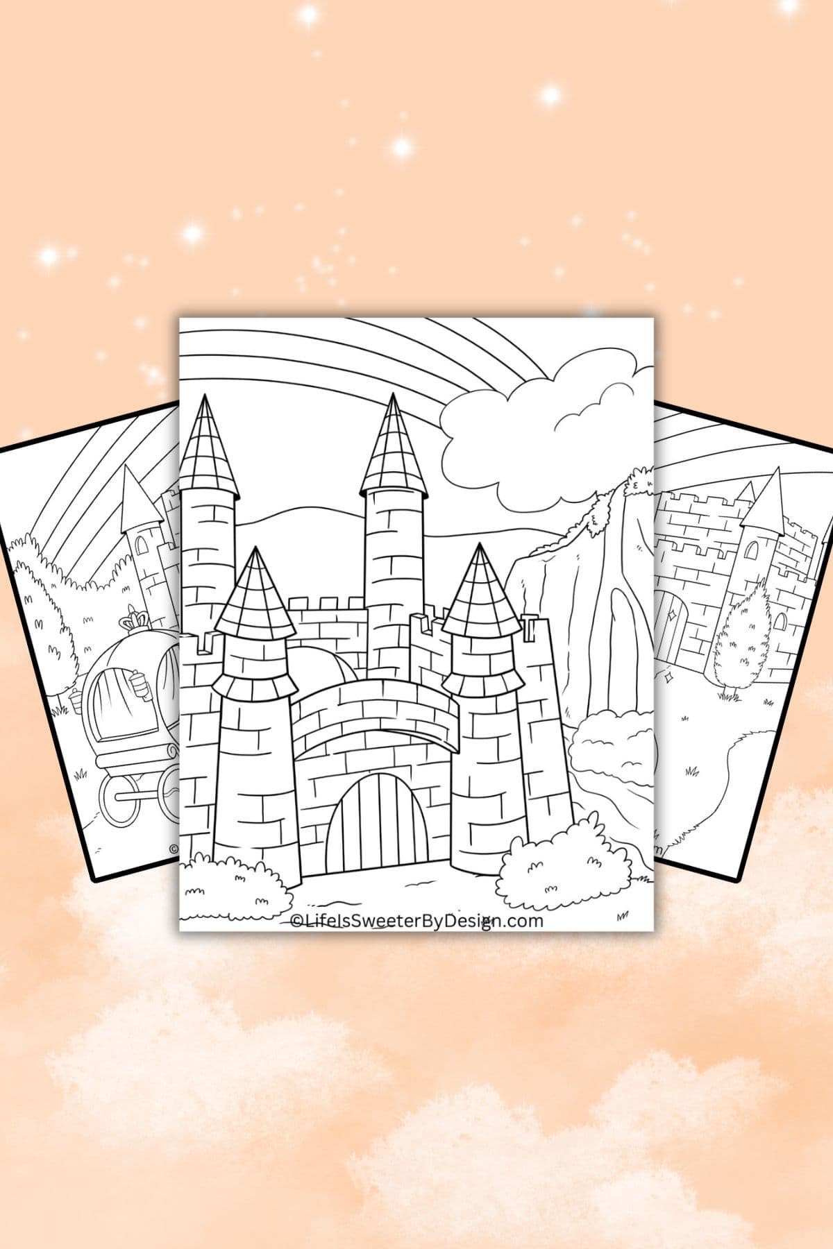 Adorable free printable castle coloring pages for kids