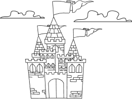 Castles coloring pages and printable activities