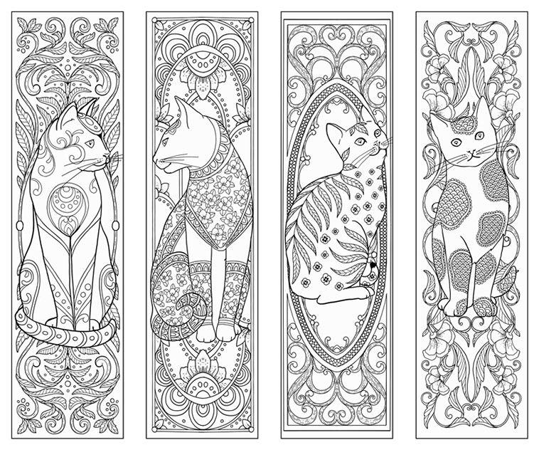 Cat box and bookmark pad colorg bookmarks cat colorg page colorg pages