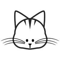 Cat face coloring pages