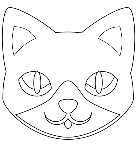 Cat face coloring page free printable coloring pages