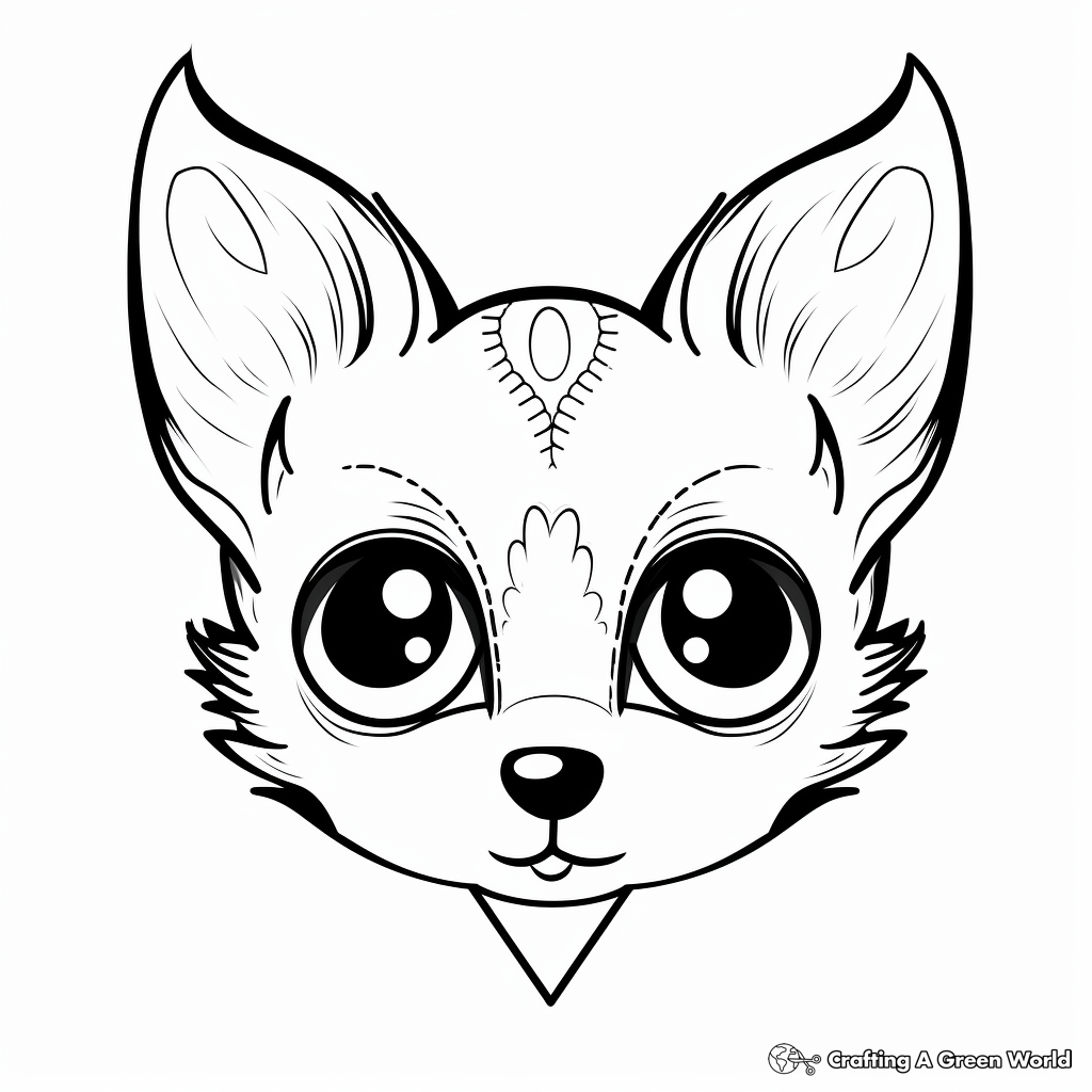 Cat face coloring pages