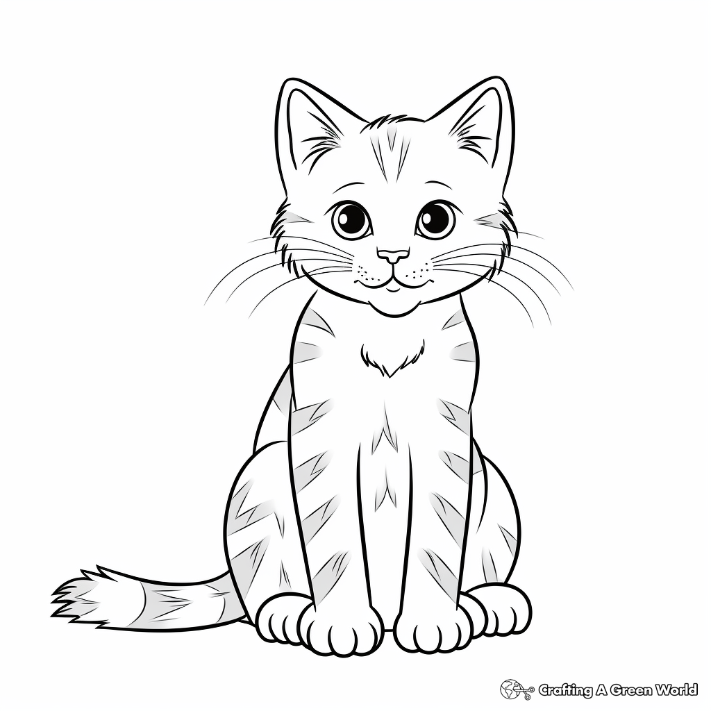 Tabby cat coloring pages