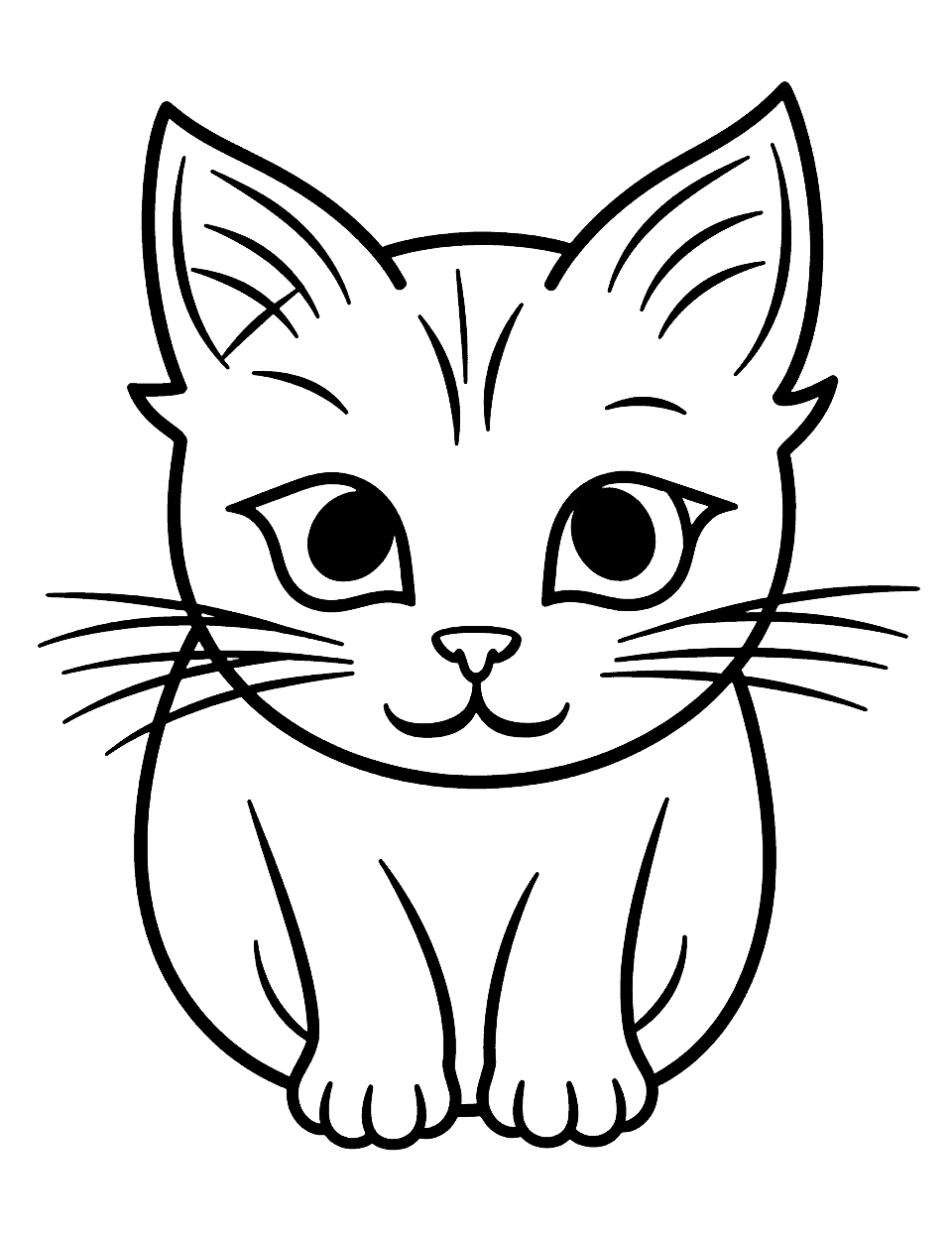 Cat coloring pages free printable sheets