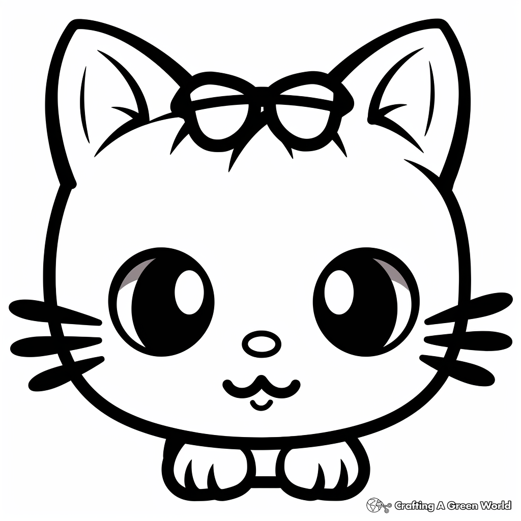 Cat face coloring pages