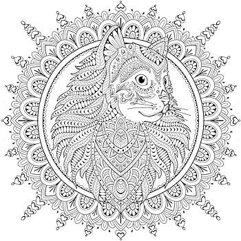 My cat mandala coloring book stunning oversized coloring pages coloring art zottino marica books