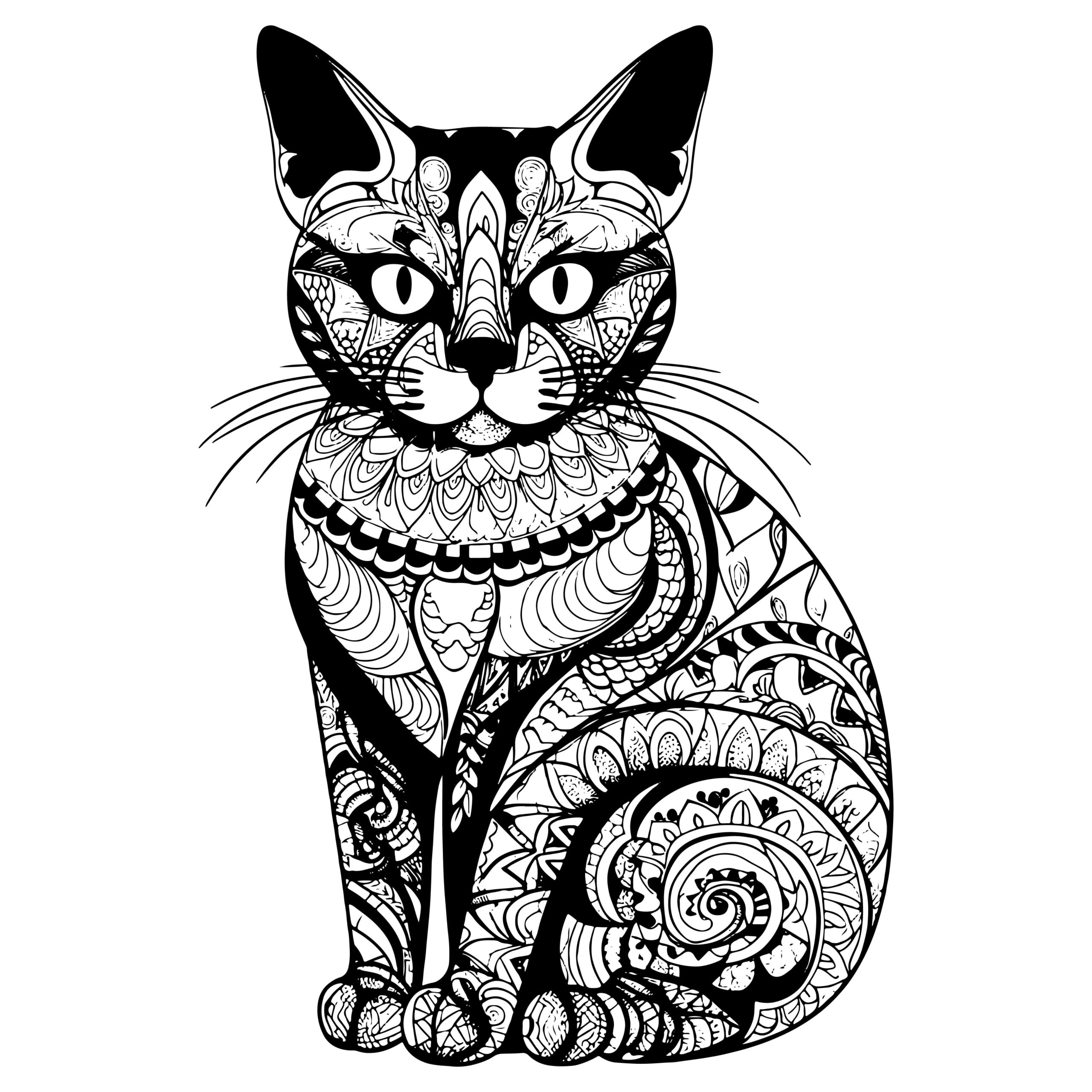 Cat mandala coloring book relaxing designs for everyone mandala coloring books made by teachers